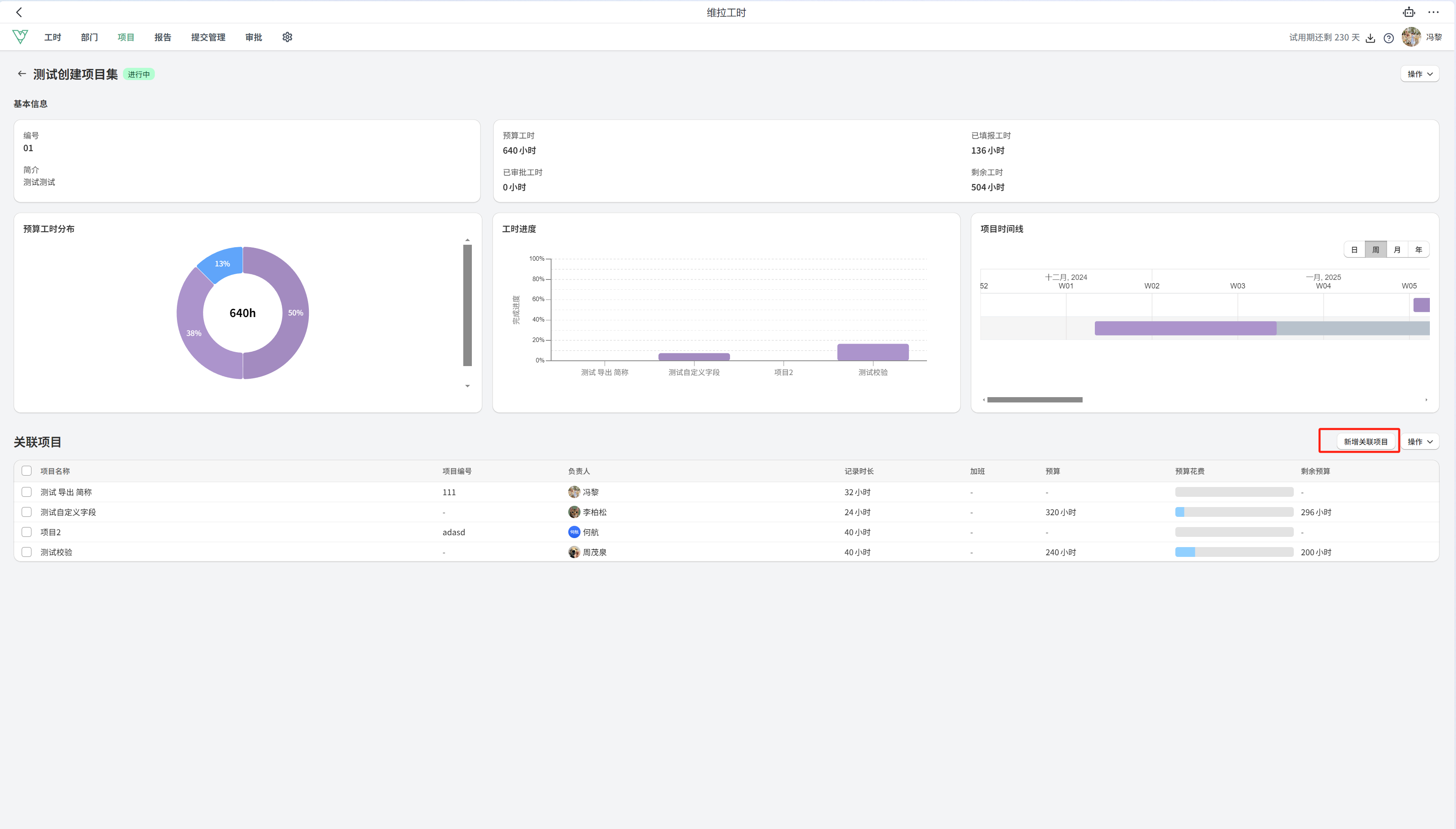 维拉工时-项目集存档